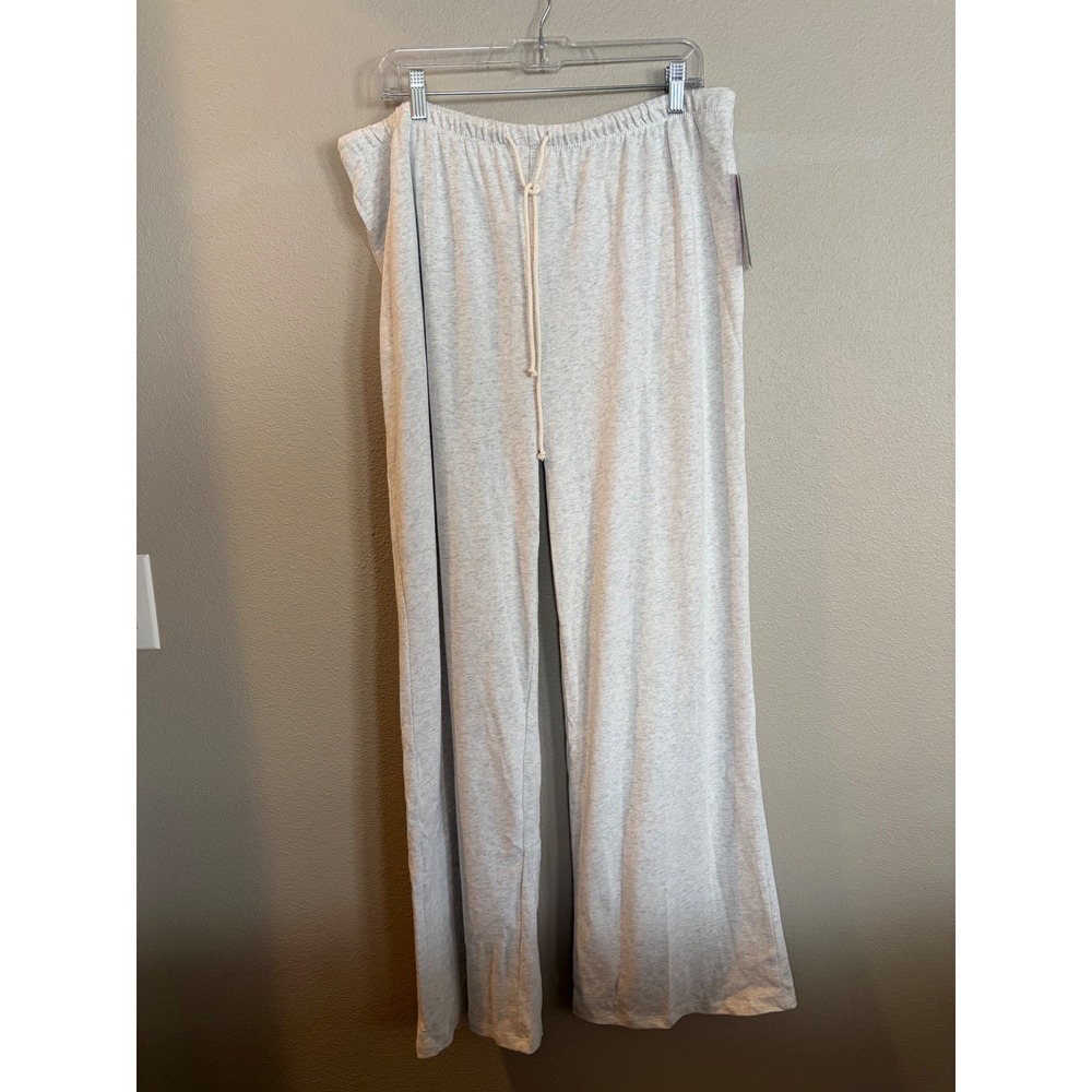 Wild Fable Womens XL Wide Leg Sweatpants Gray Heather Drawstring Lounge Pants